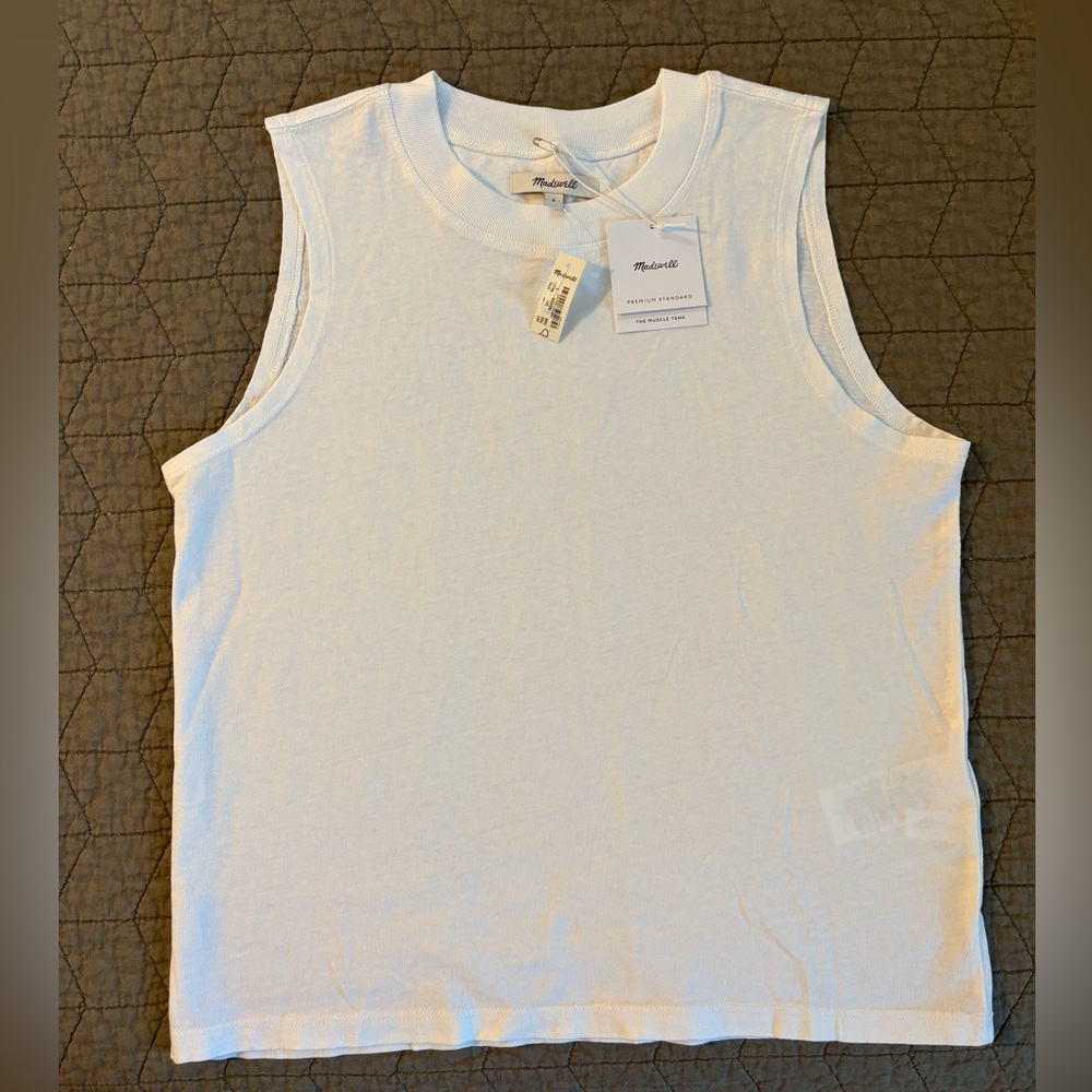 Madewell White Muscle Tank